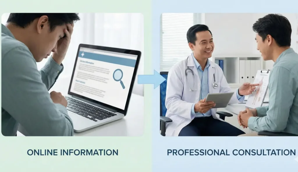 Information Not a Substitute for Healthcare